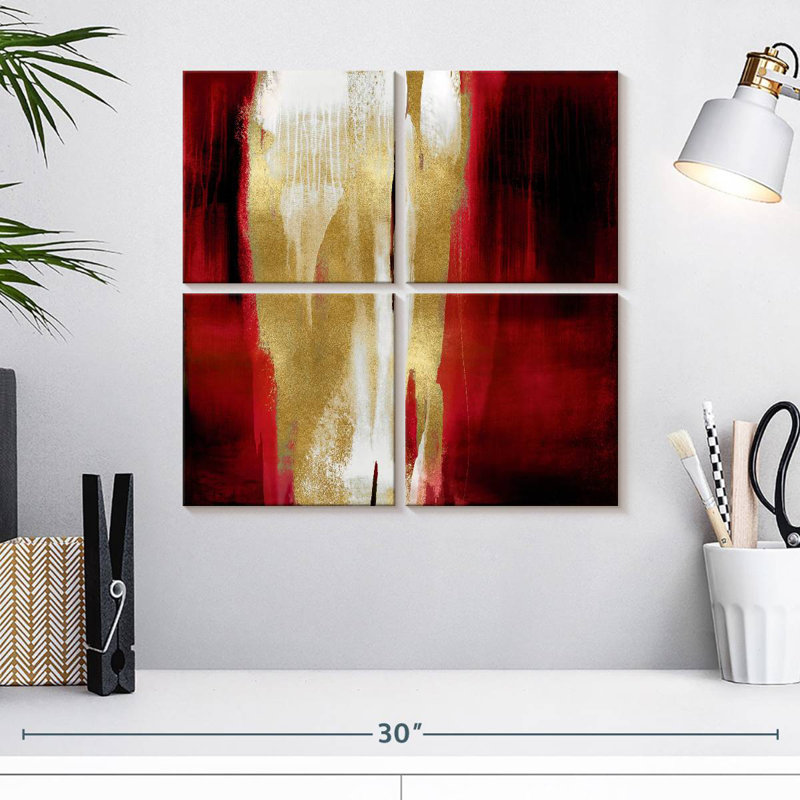 Avery chute libre rouge avec or I, H 18 po x l 18 po