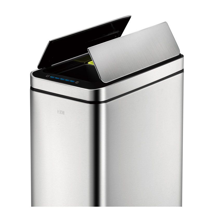 Deluxe Phantom Steel Motion Sensor Rubbish Bin, 66cm H x 27cm W x 46cm D, 40 L