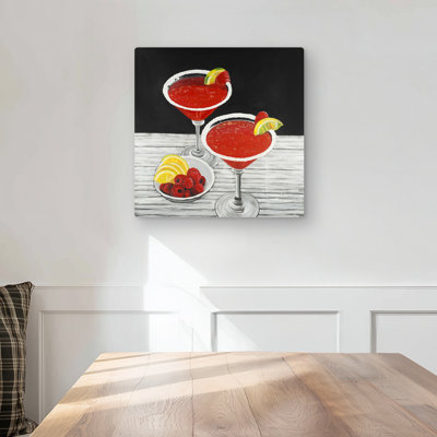 Two Cosmopolitan - Gray Metal Print for Home Decor
