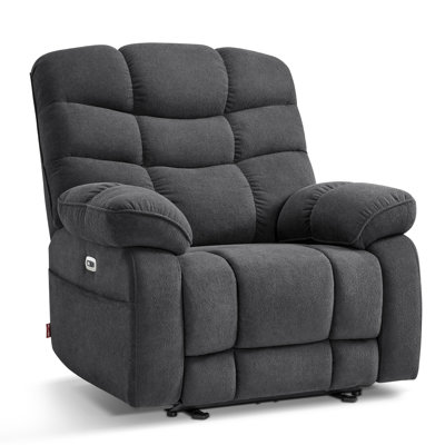27" Seat Wide Oversized Power Recliner Zero Gravity with High Backrest, Anti-Tip Design