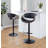 Arabelle Symphony Mid-Century Modern Adjustable Barstool With Swivel Faux Leather With Rounded T Footrest - Set Of 2-93302582-93302588
