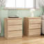Ensemble de 2 tables de chevet en bois avec 3 tiroirs-1938565401-1938565406