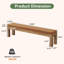 Banc rembourré en bois massif extra long de 70,87 po