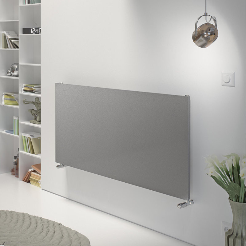 Andrew Horizontal Designer Radiator, 60cm H x 150cm W x 7.4cm D, White