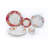 Tudor England 30 Piece Dinnerware Set, Service for 6, Crimson
