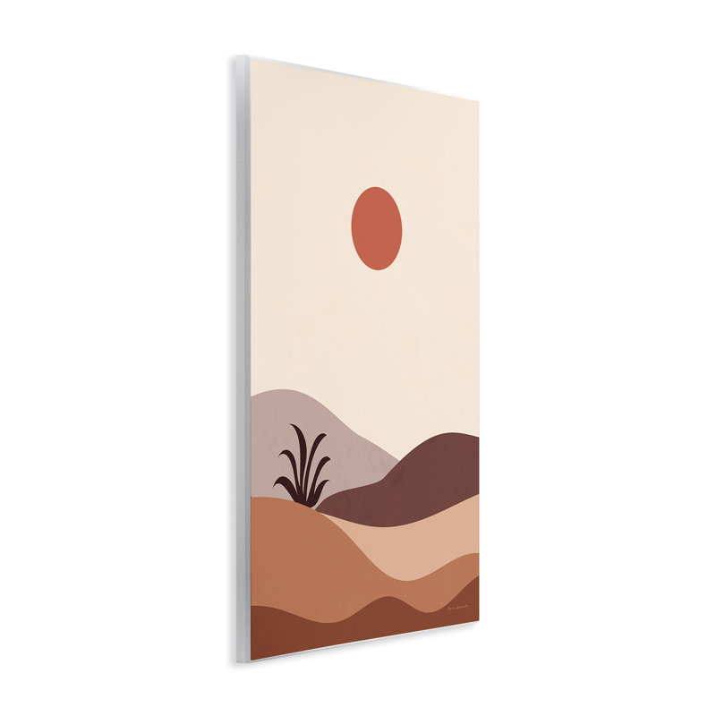 Art mural Boho Desert with Plant par Omar Escalante, H 19 po x l 13 po