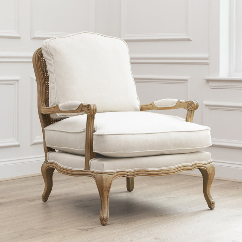 Upholstered Armchair, Natural