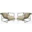 Chaise d'appoint rembourrée avec cadre en métal et mélange de polyester beige-701988070