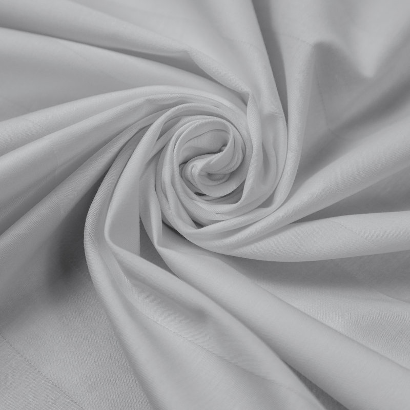 Eveleigh 400TC 100% Cotton Sateen Fitted Sheet, Single (3'), Light Grey