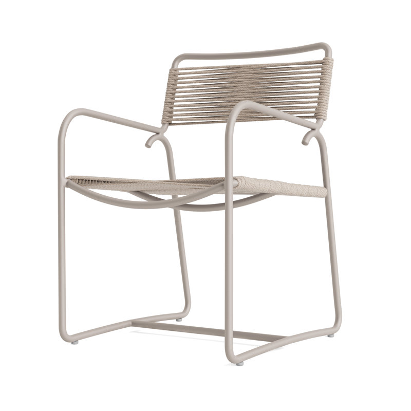 Walter Lamb Outdoor Lounge Chair, Dove Smooth/Pebble