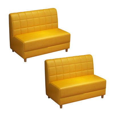Milk tea shop Restaurant Cafe bench Faux Leather Upholstered Bench