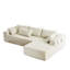 Canapé modulaire en chenille - L 108 po en forme de L avec 6 coussins, combinaison pour le salon, la chambre à coucher (méridienne droite), chambre d'amis avec canapé moderne et lisse-1452595306-1452595307