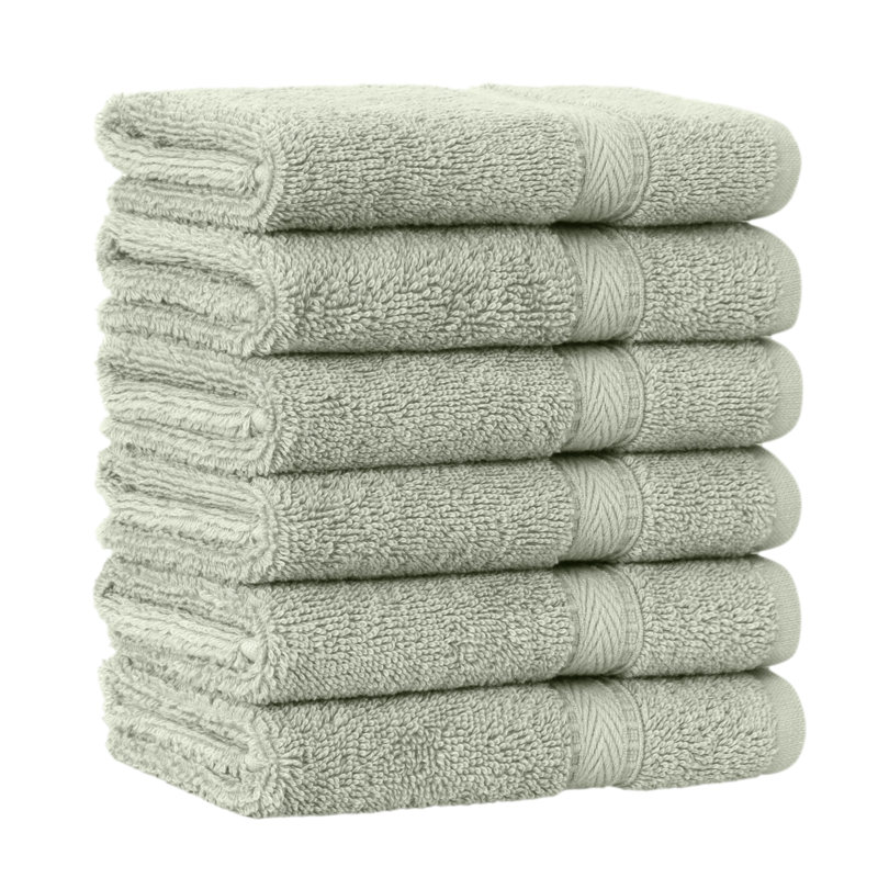 Serviette de toilette en coton Sinemis, Vert