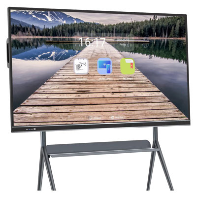 JYXCN Smart Board 75 "4K, tableau blanc interactif tactile numérique, annotations multi-utilisateurs sans fil pour salles de conférence, bureau de classe (avec fixation murale incluse)