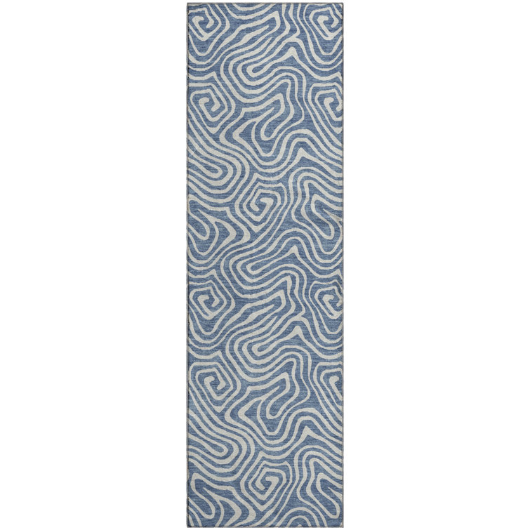 Premium Machine Washable Diskin AMF1030 Swirls Rug