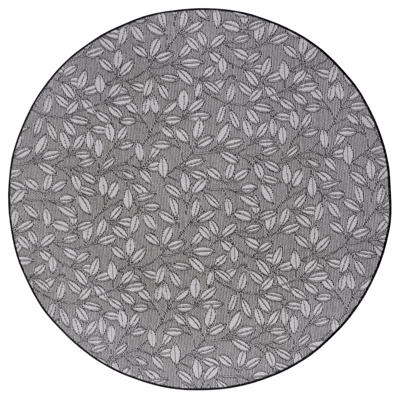 Twig Cream/Black Indoor/Outdoor Rug, Round 120cm