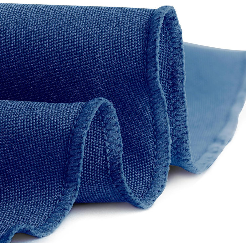 Ambee Round No Pattern Polyester Tablecloth, Royal Blue, 70" Round