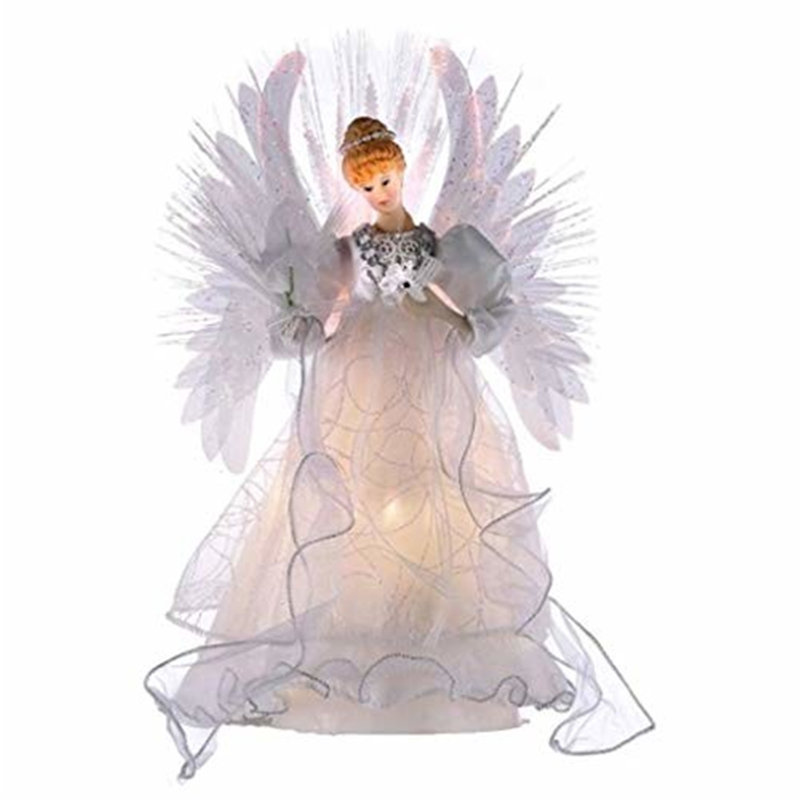 14.5'' Fabric Angels Lighted Tree Topper