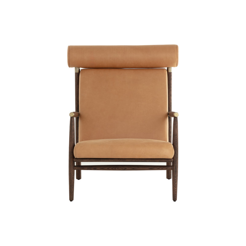 Fauteuil rembourré - brun