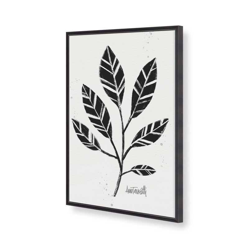 et botanique III, H 15,25 po x l 12,25 po, Encadrement ouvert, zinc vieilli