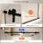 44 - 48" W X 76" H Sliding Shower Door With 5/16"  8Mm  Clear Tempered Glass, Stainless Steel Frame, Matte Black Adjustable Width, Reversible Installation, Excellent Waterproof Performance, Hardware,