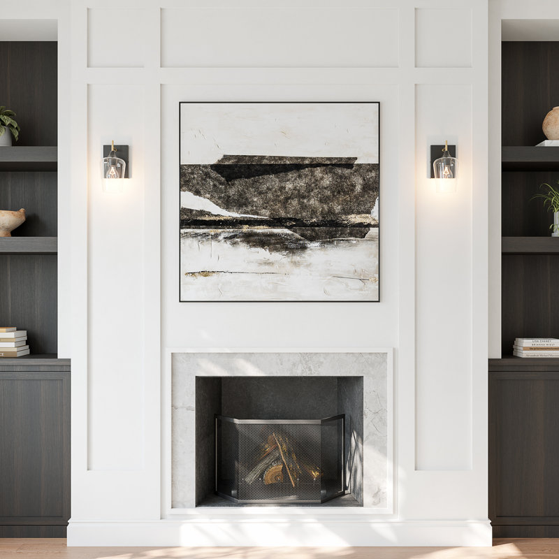 1 - Light Dimmable Armed Sconce, Matte Black