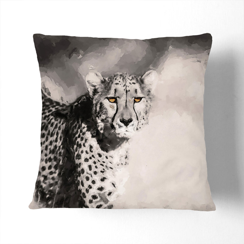 Abstract Square Cushion, Black, 55cm H x 55cm W x 20cm D