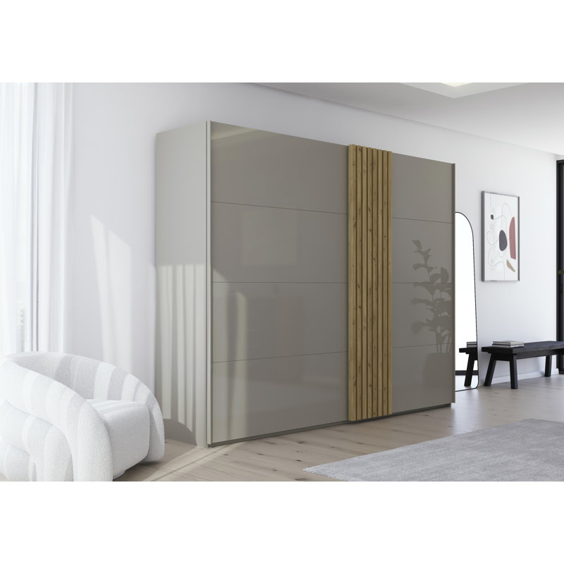 Tarello 2 Sliding Door Wardrobe available in many colour combinations glass front INCL. Delivery and Assembly
