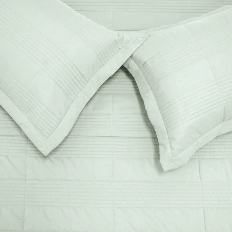 Couverture matelassée Basics Amelia, Couvre-lit très grand, Sauge