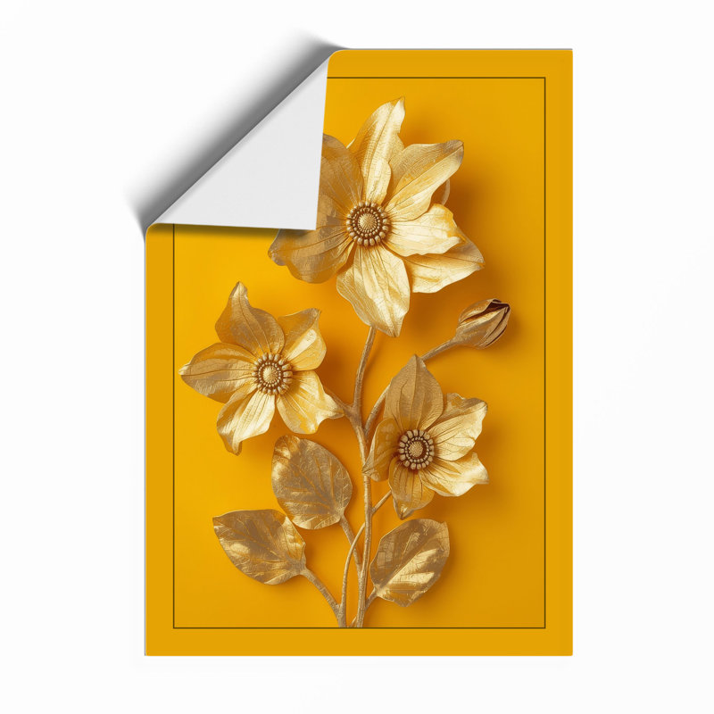 Golden Arrangement Botanical - Framed Print, Unframed, A1 - 84.1 x 59.4 cm