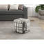 Repose-pieds Ari en tissu jacquard moderne et contemporain de 16 po avec bourre en polystyrène durable et motif texturé