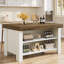 Table pour îlot de cuisine 55 po avec rangement et sièges-260442509