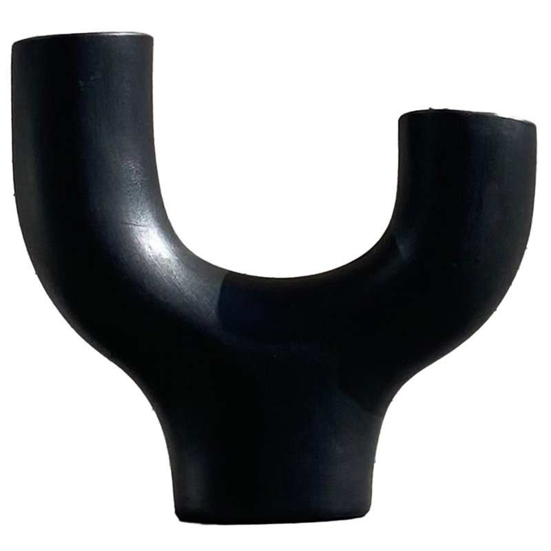 Vase de table en céramique Hiliana, Noir