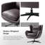 Chaise avec accoudoirs pivotante moderne en simili cuir 29,5 po Arcana-1950210981