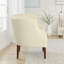 Fauteuil club rembourré en tissu avec pieds en bois de bouleau, fauteuil d'appoint avec dossier capitonné-1558022663