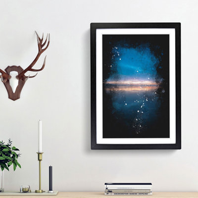 Horizon On The Beach Paint Splash - Picture Frame Graphic Art