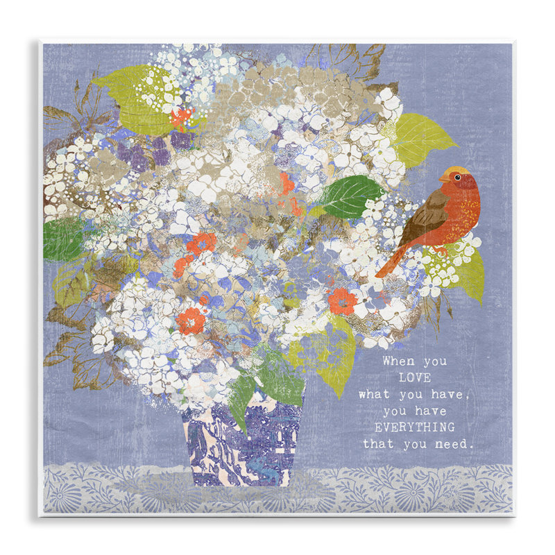Plaque murale Inspiration florale sur l'amour, design par Suzanne Nicoll