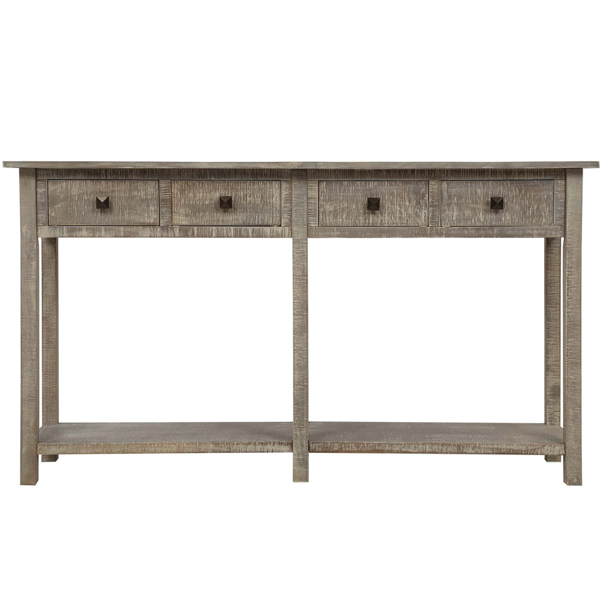 Millwood Pines Rustic Brushed Texture Entryway Table Console Table With ...