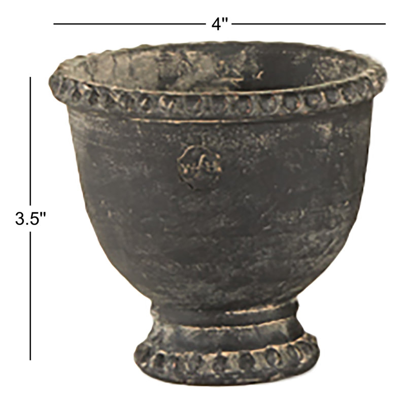 Valley Handmade Clay Mini Pots in Black Earth, Set of 6, Black Earth