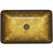 Donatello Golden Greek Glass Rectangular Vessel Bathroom Sink-100503642