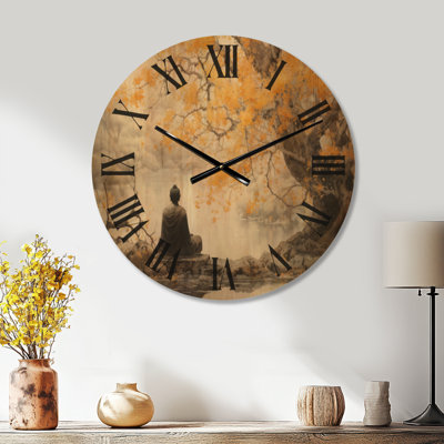 Horloge murale bouddhiste, chemin illuminé II