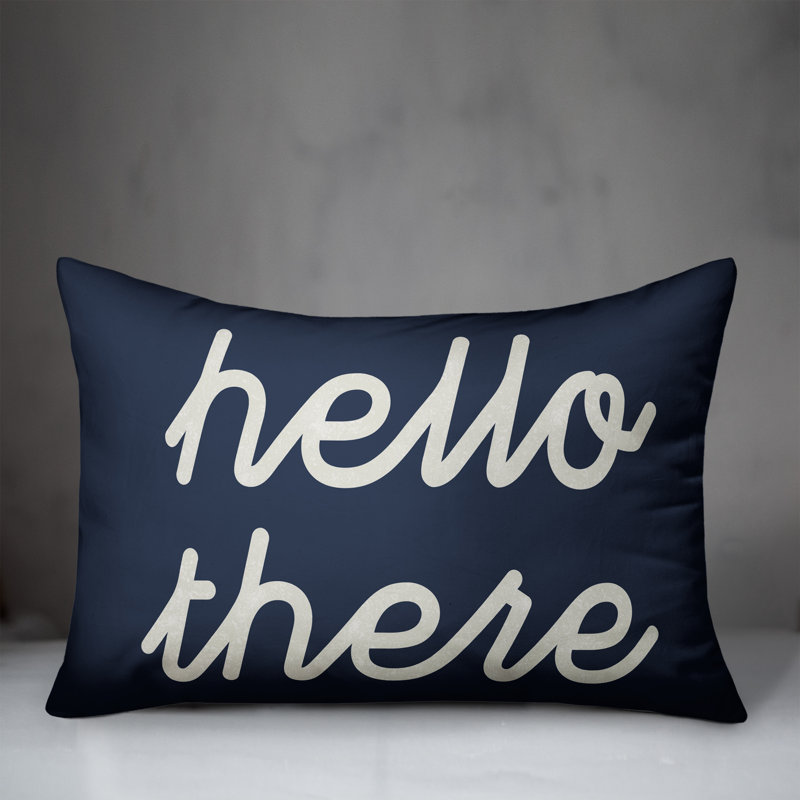 Outdoor Reversible Throw Pillow, Blue