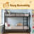 Twin Over Twin Metal Bunk Bed-1735484533