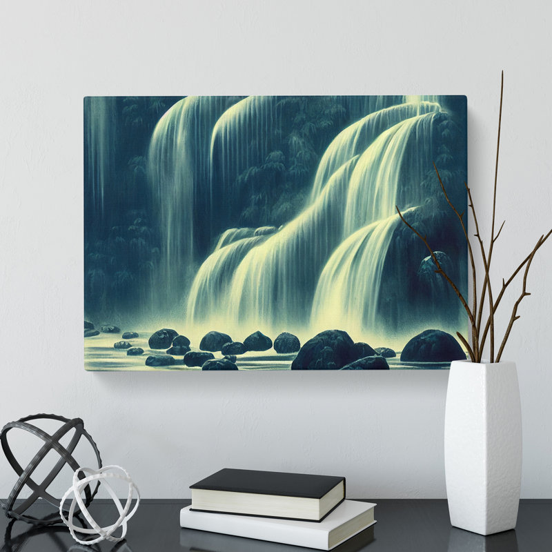 Miraculous Waterfall - Wrapped Canvas Print, 35cm H x 50cm W x 3cm D