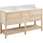 60" Robertson Double Bathroom Vanity Set with Rectangular Undermount Sinks-75247371-95319279-95319278
