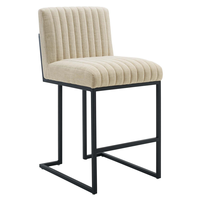 Tabouret de bar Indulge, Tabouret de bar (siège d'une hauteur de 26,5 po), Mélange de polyester beige, 2