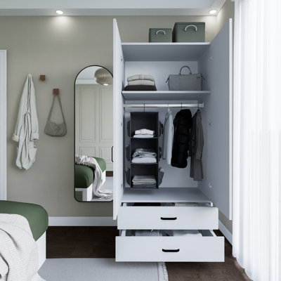 Berend 2 Door Manufactured Wood Wardrobe