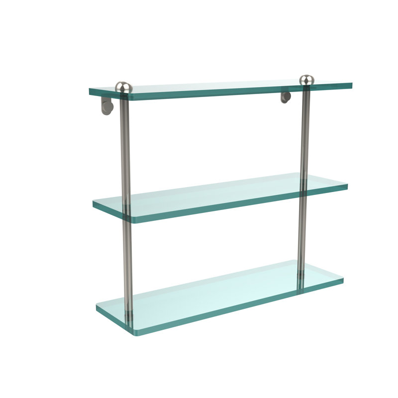 Gober 3 Piece Tiered Shelf, Polished Nickel