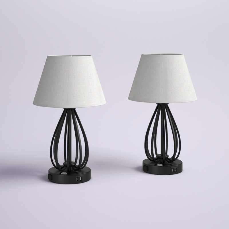 Lampe de table USB en métal Alexander-James