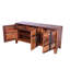 Buffet en bois récupéré et fonte Vallis - Armoire de rangement rustique industrielle (60 po) 